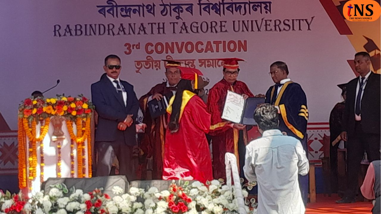 Governor Lakshman Prasad Acharya Lauds Third Convocation of Rabindranath Tagore University
