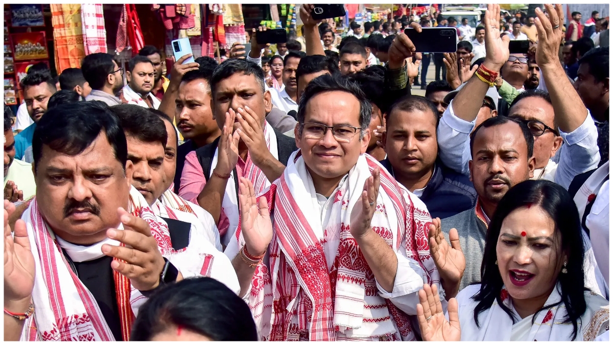 Gaurav Gogoi Batadrava visit creates tension between Congress and BJP workers