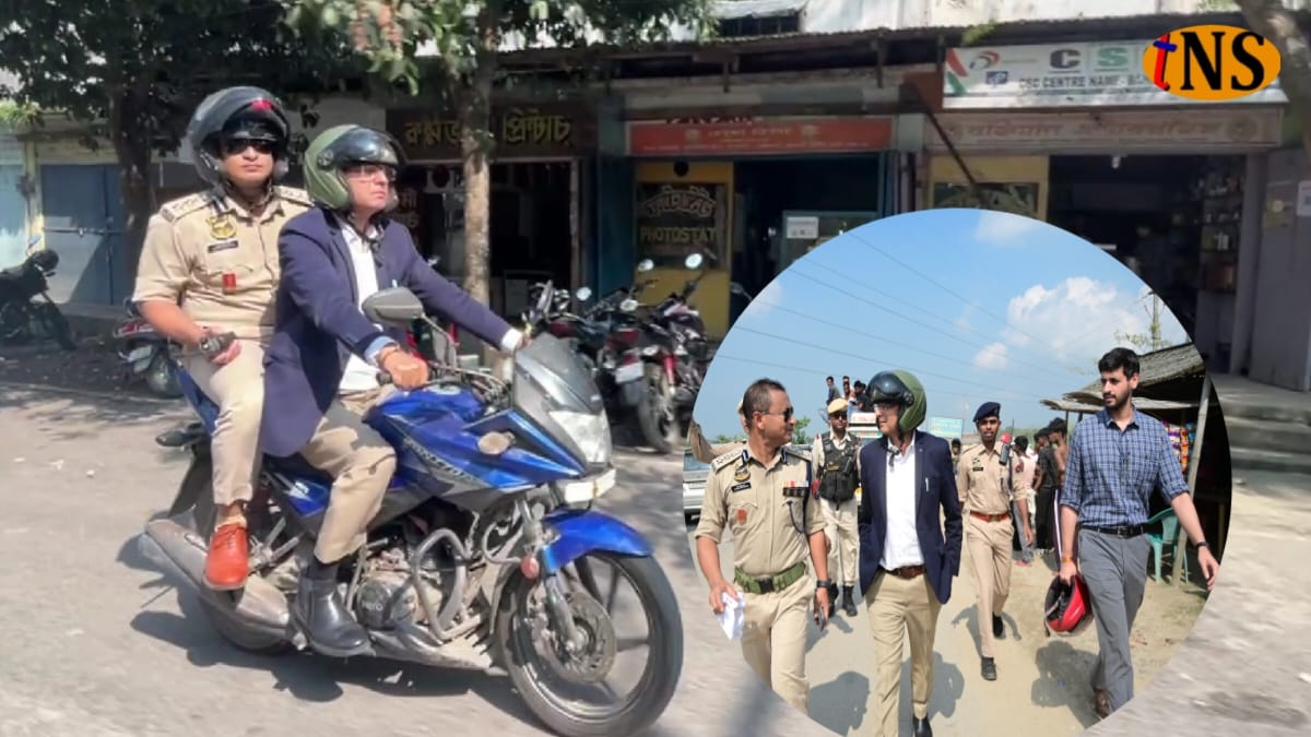 Nagaon Traffic Control: DC Devashish Sharma Rides Motorcycle to Ease Congestion