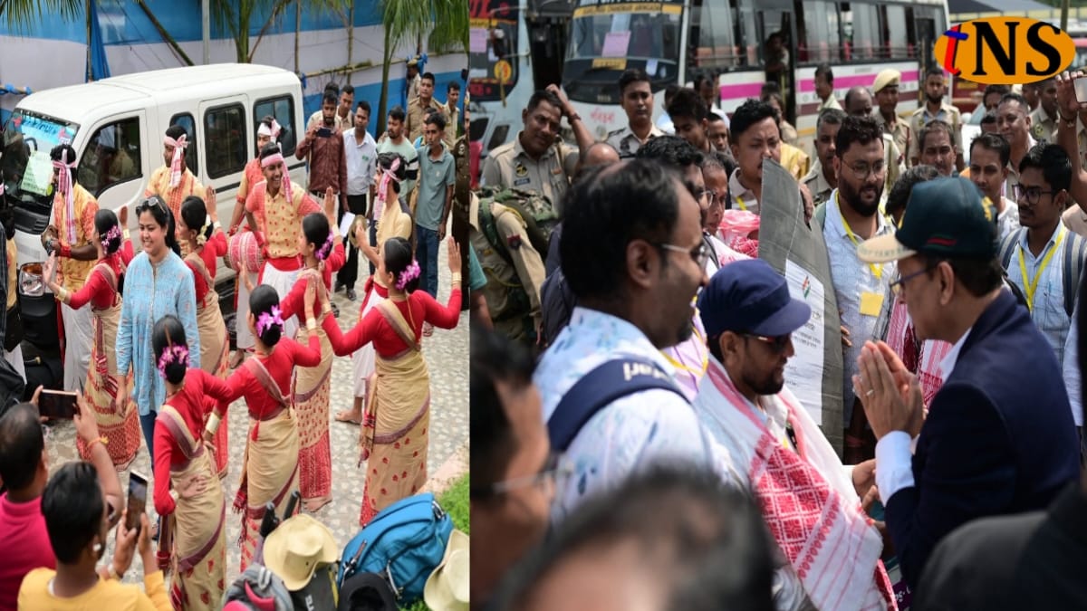 Bihu Dance Send-Off Marks Dispatch of Polling Teams to 1,868 Nagaon Polling Stations