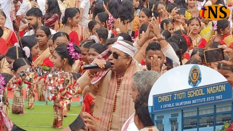 Nagaon District Commissioner Devashish Sharma Dances Bihu with 1,000 Students at Christjyoti School’s Rongali Bihu Celebration